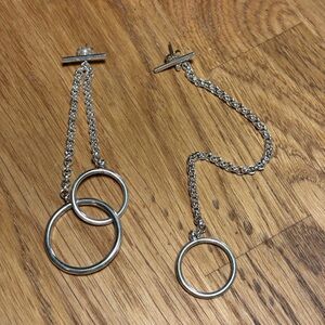 Silver Chain Dangle Earrings